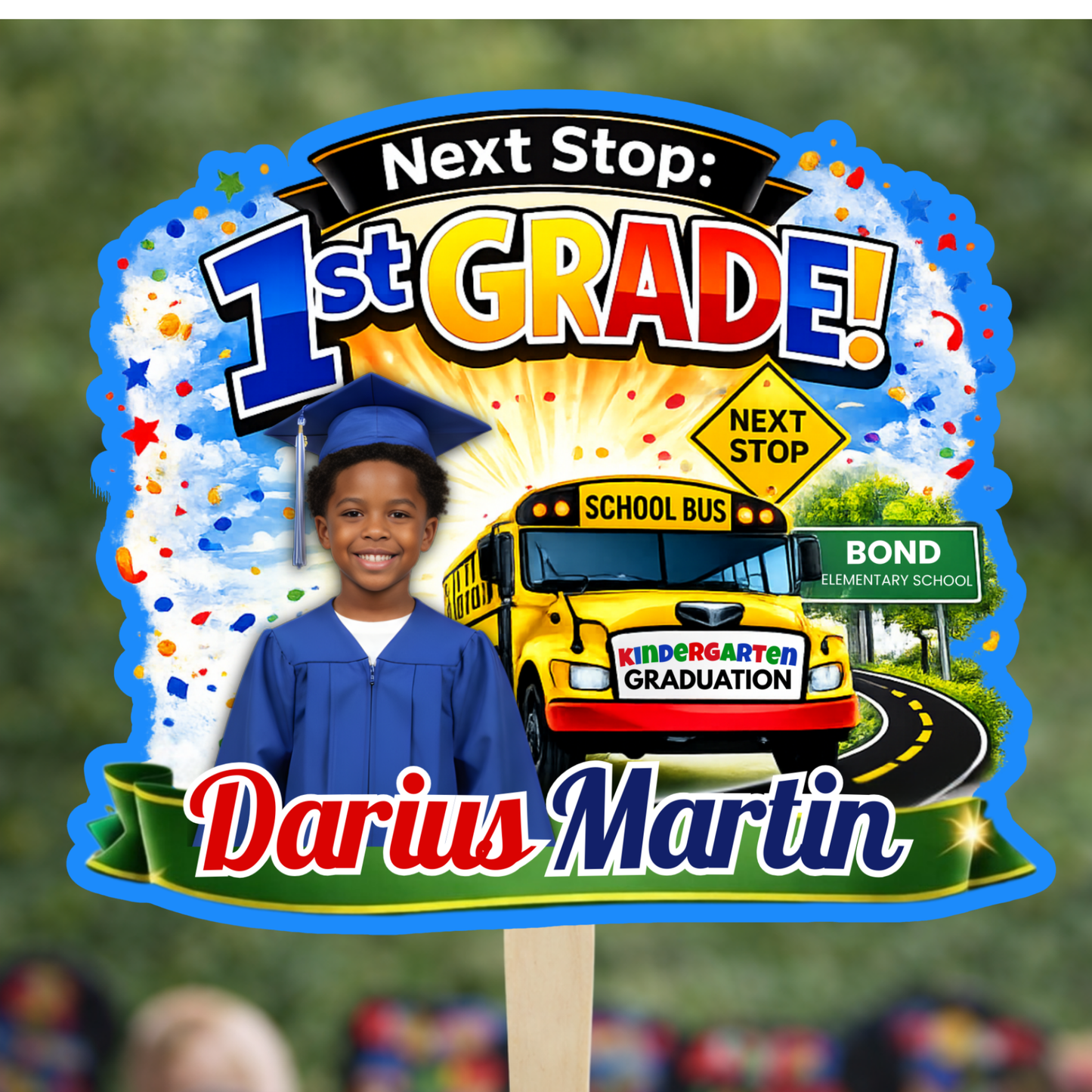 Personalized Kindergarten Graduation Fans | Set of 6