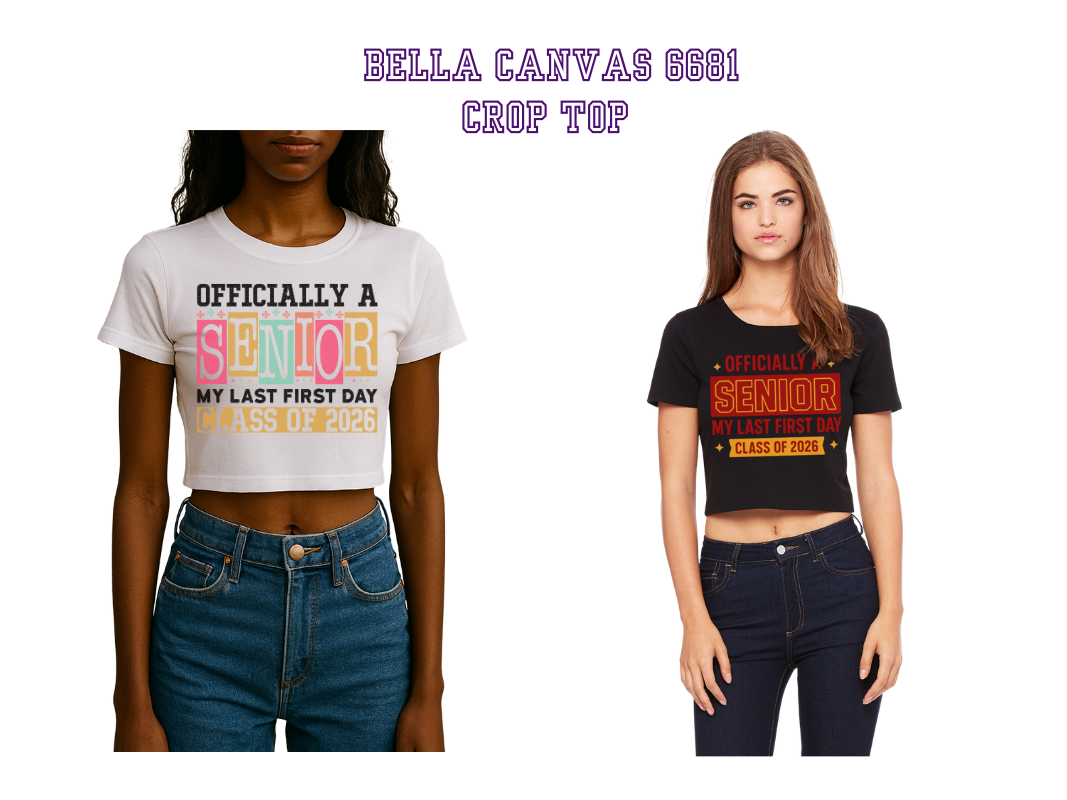 Officially a Senior Class of 2026 Shirt or Crop Top – First Day of School Keepsake