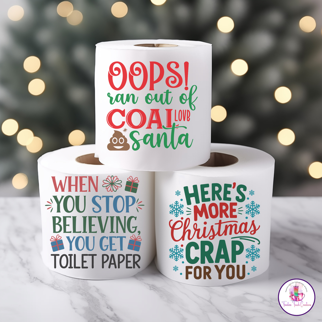 Funny Christmas Toilet Paper Gift | Holiday Gag Gift for White Elephant Parties