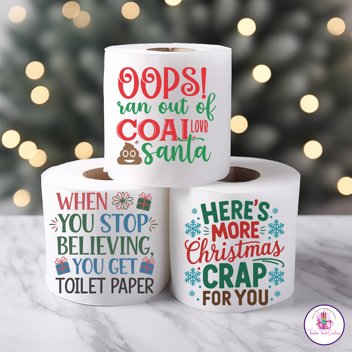 Funny Christmas Toilet Paper Gift | Holiday Gag Gift for White Elephant Parties