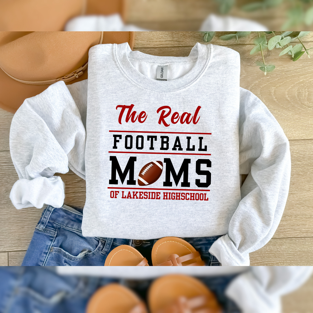 Real Moms Sports Mom Shirt, Custom Gildan T-Shirt, Sweatshirt, or Hoodie, Game Day Outfit for Proud Sports Moms, Sizes S-3XL