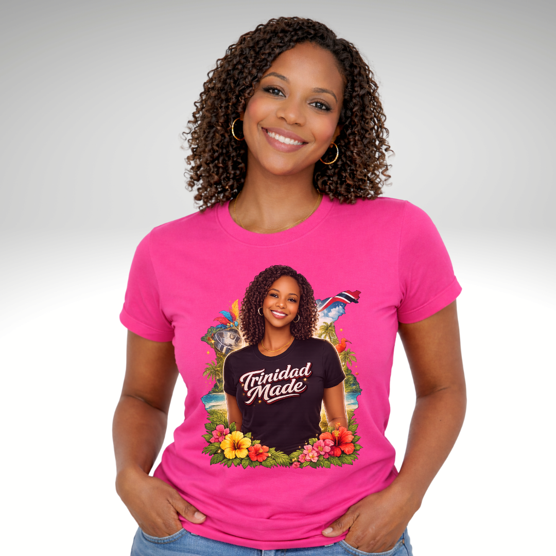 Custom Trinidad Portrait T-Shirt & Sweatshirt | Personalized Caribbean Heritage Apparel