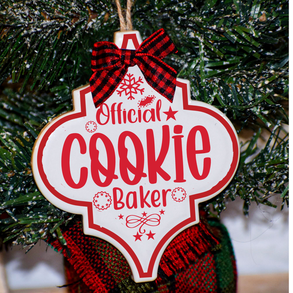 Funny Christmas Ornaments 2025 – Ceramic Tile Holiday Ornaments with Humorous Sayings