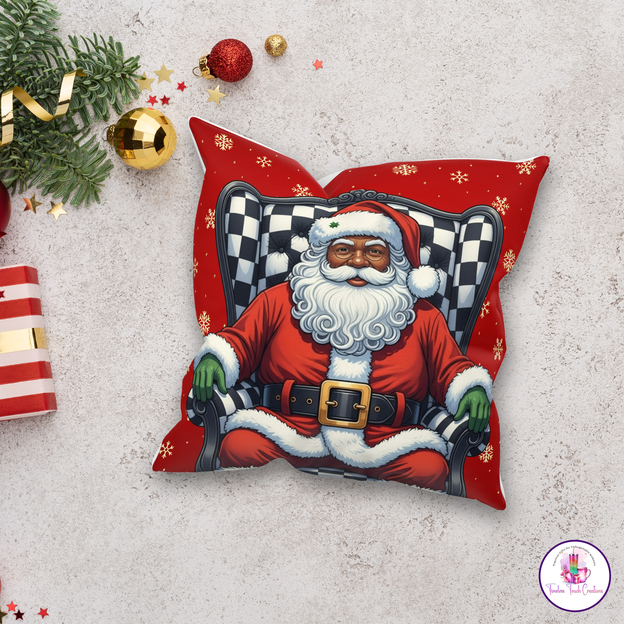 Custom Christmas Santa Pillowcase | Personalized Holiday Decorative Pillowcase with Santa Design for Christmas Decor