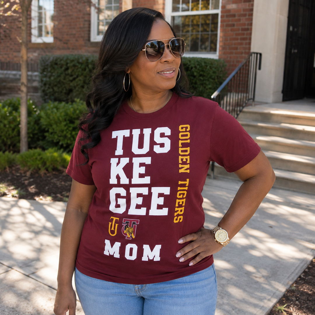 Tuskegee Golden Tigers Stacked Graphic | HBCU Family Pride Apparel