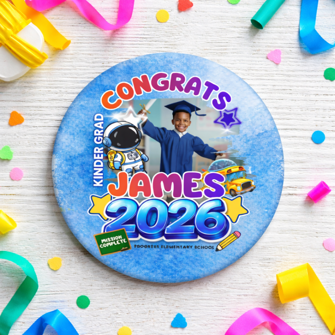 Pre-K Graduation Buttons - Mission Accomplished Custom