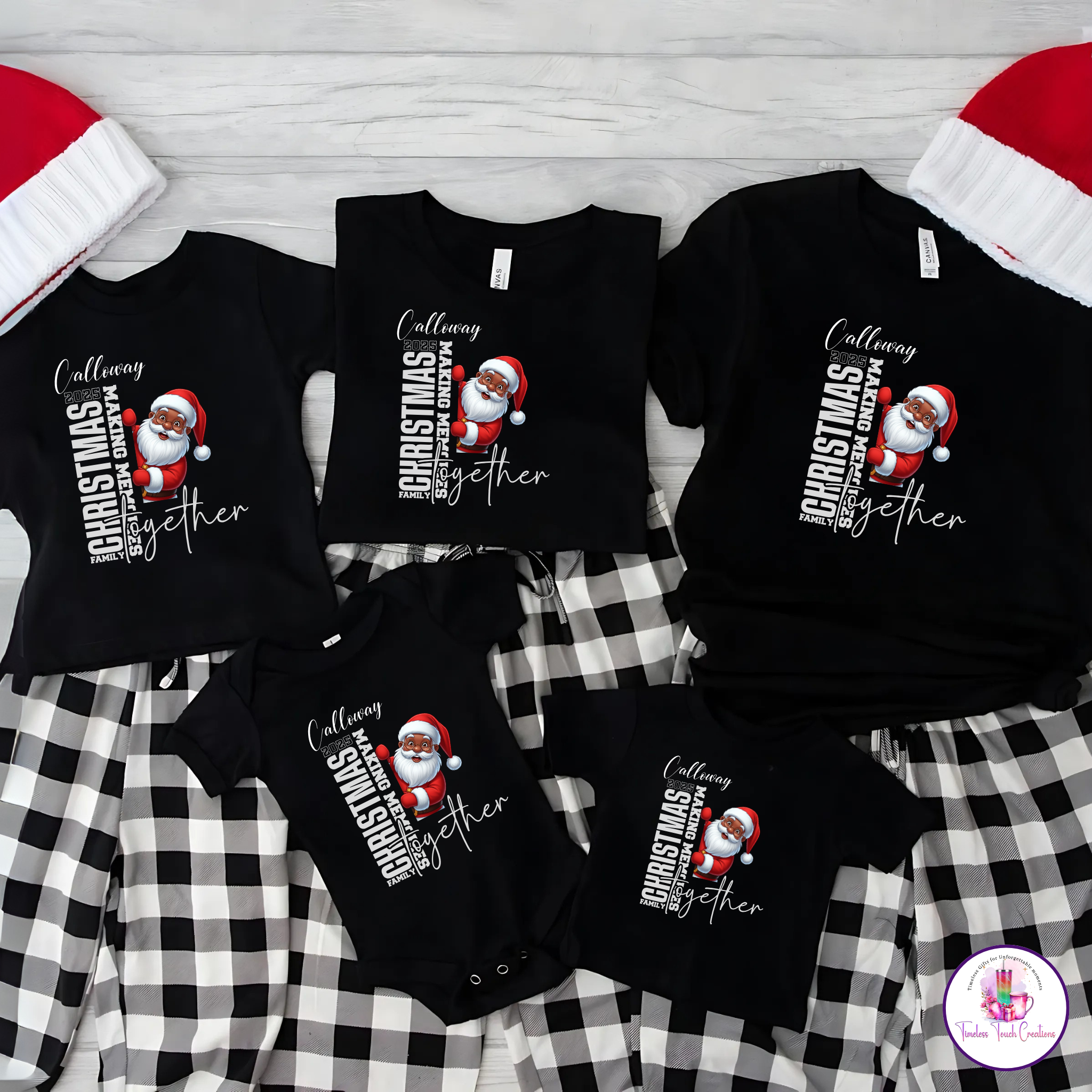 Family Christmas Shirt | Matching Holiday Shirts, Personalized Santa Family Shirt, Christmas Outfit for Family, Holiday Pajama Top, Christmas Gift Shirt