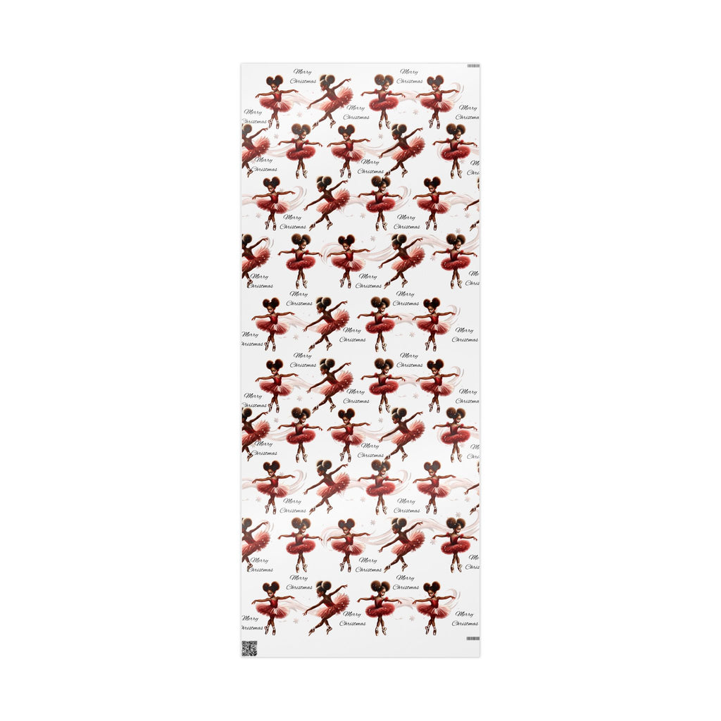 Merry Christmas Dancer Gift Wrap, Elegant Holiday Wrapping Paper for Christmas Presents, Festive Dance Design