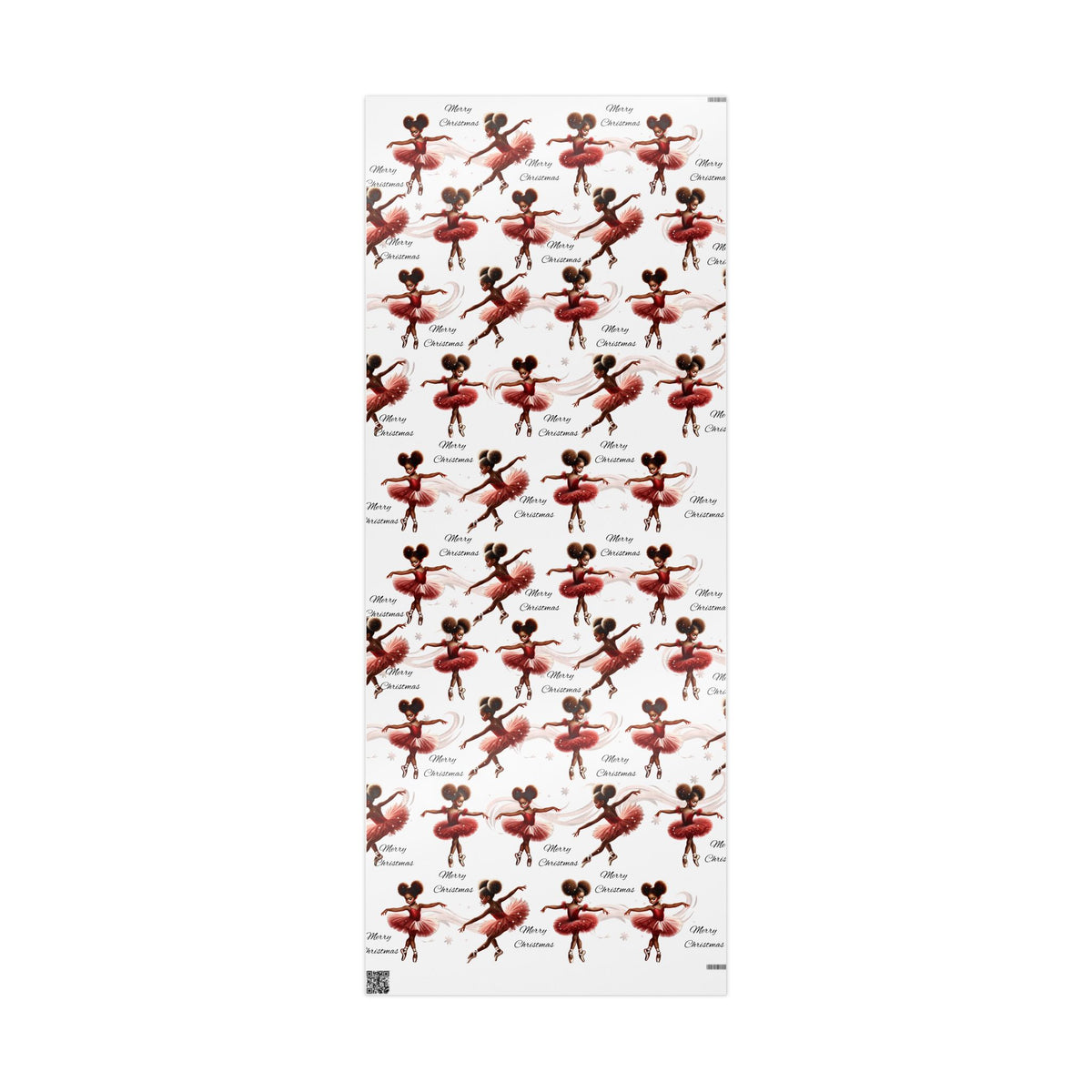 Merry Christmas Dancer Gift Wrap, Elegant Holiday Wrapping Paper for Christmas Presents, Festive Dance Design