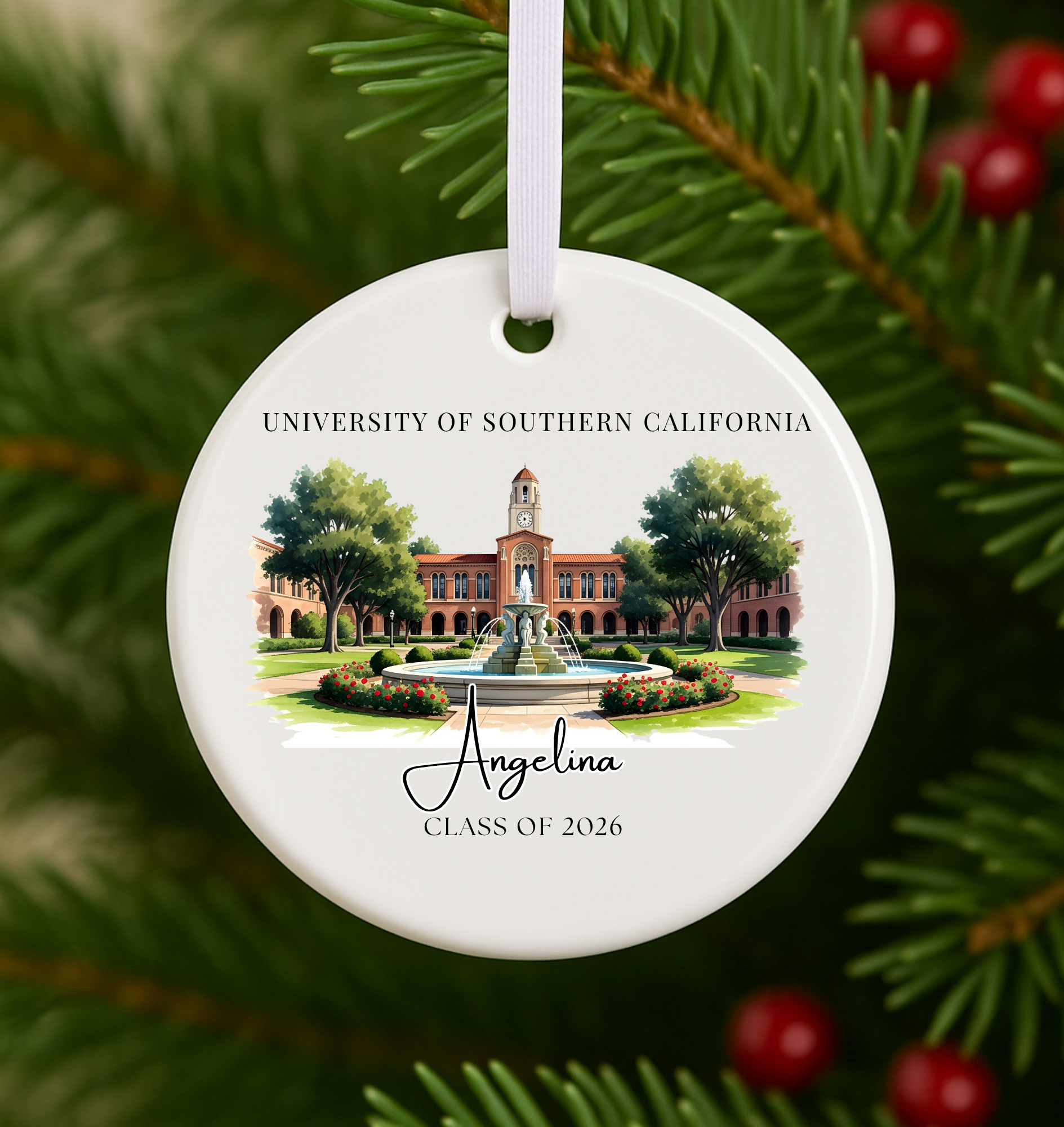Personalized Graduation Ornament Custom College Ornament Class of Keepsake Gift