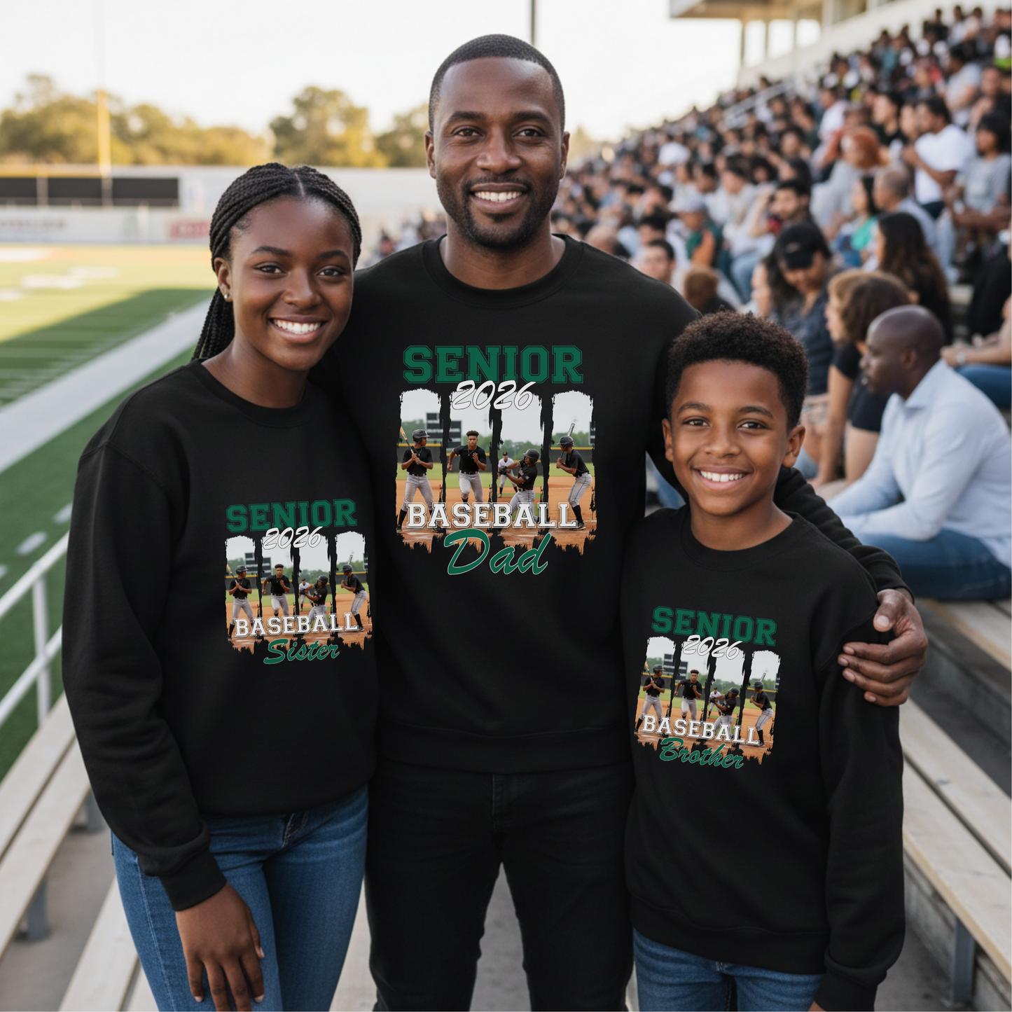 Senior 2026 Baseball Family Shirts & Sweatshirts Personalized Supporter Apparel