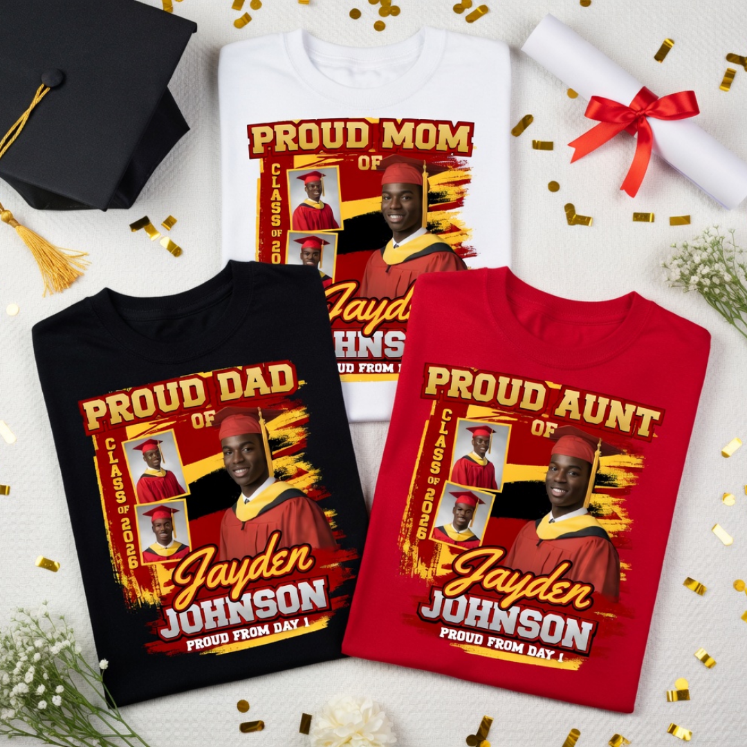 Custom Graduation Family Shirt - Personalized Photo Tee
