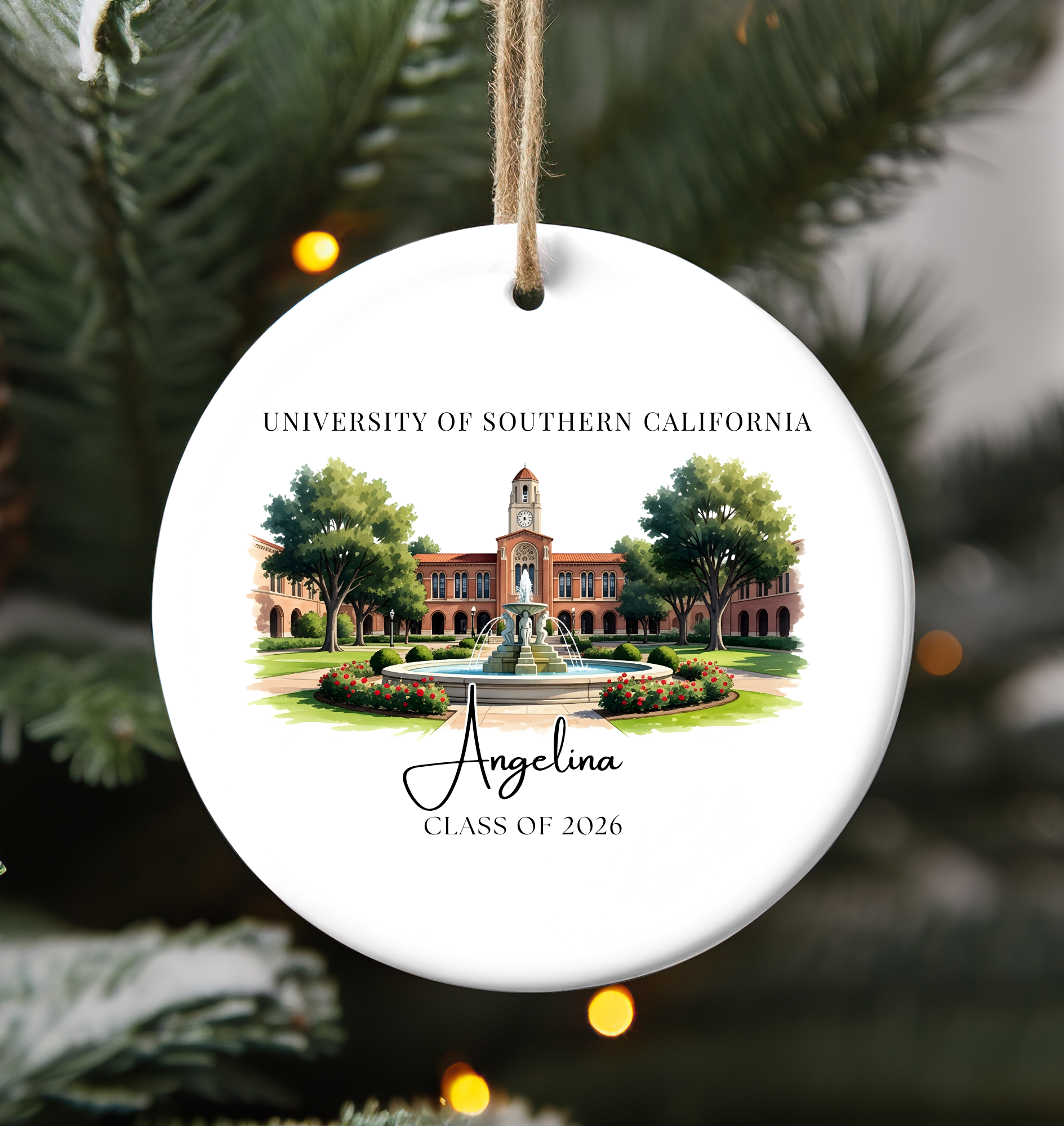 Personalized Graduation Ornament Custom College Ornament Class of Keepsake Gift