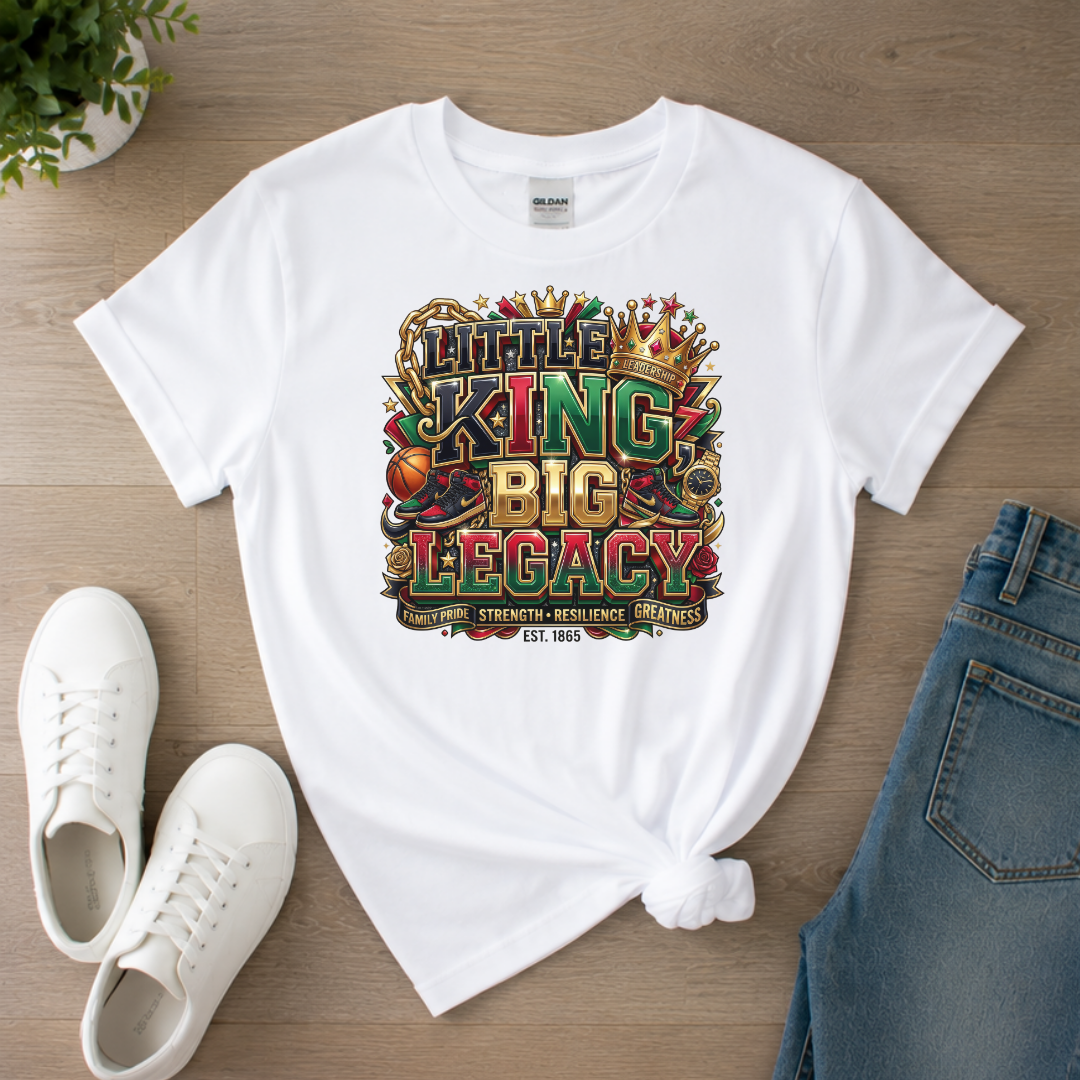 Little King Big Legacy T-Shirt | Black Boy Leadership Strength Resilience Greatness Shirt