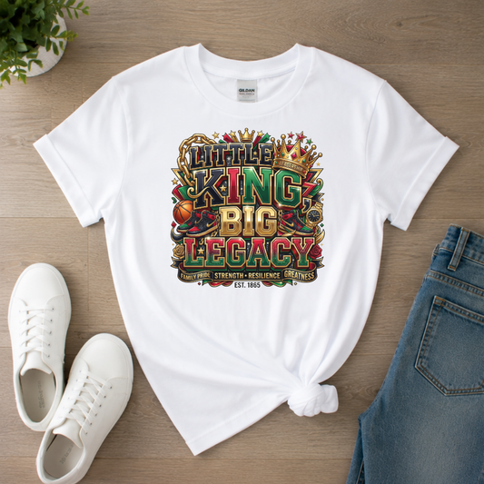 Little King Big Legacy T-Shirt | Black Boy Leadership Strength Resilience Greatness Shirt