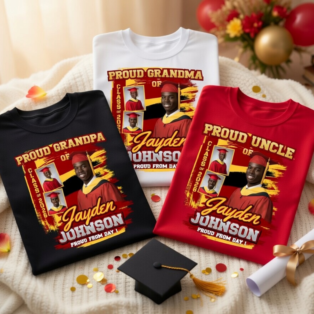 Custom Graduation Family Shirt - Personalized Photo Tee