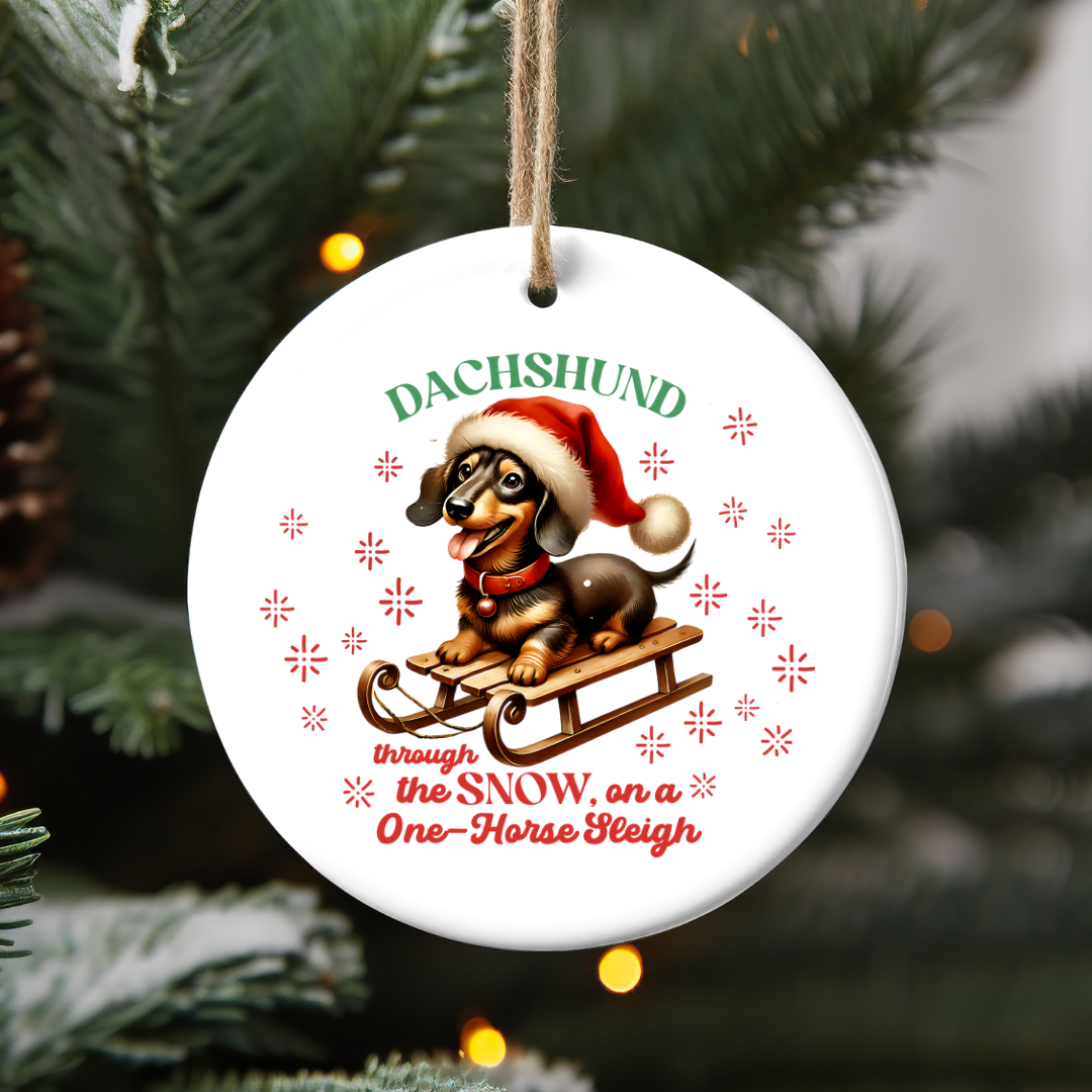Dachshund Christmas Ornament Cute Holiday Dog Decoration for Pet Lovers