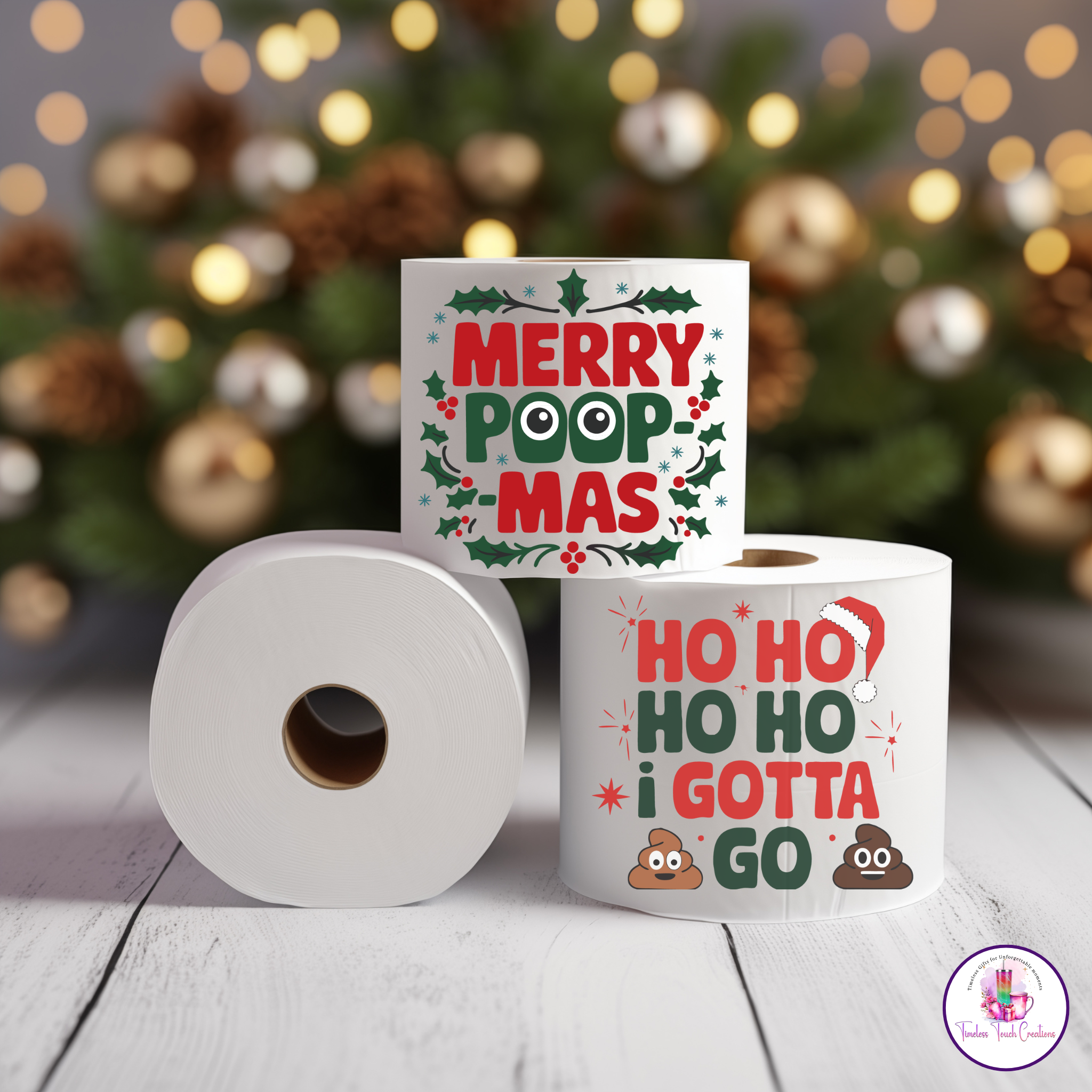 Funny Christmas Toilet Paper Gift | Holiday Gag Gift for White Elephant Parties