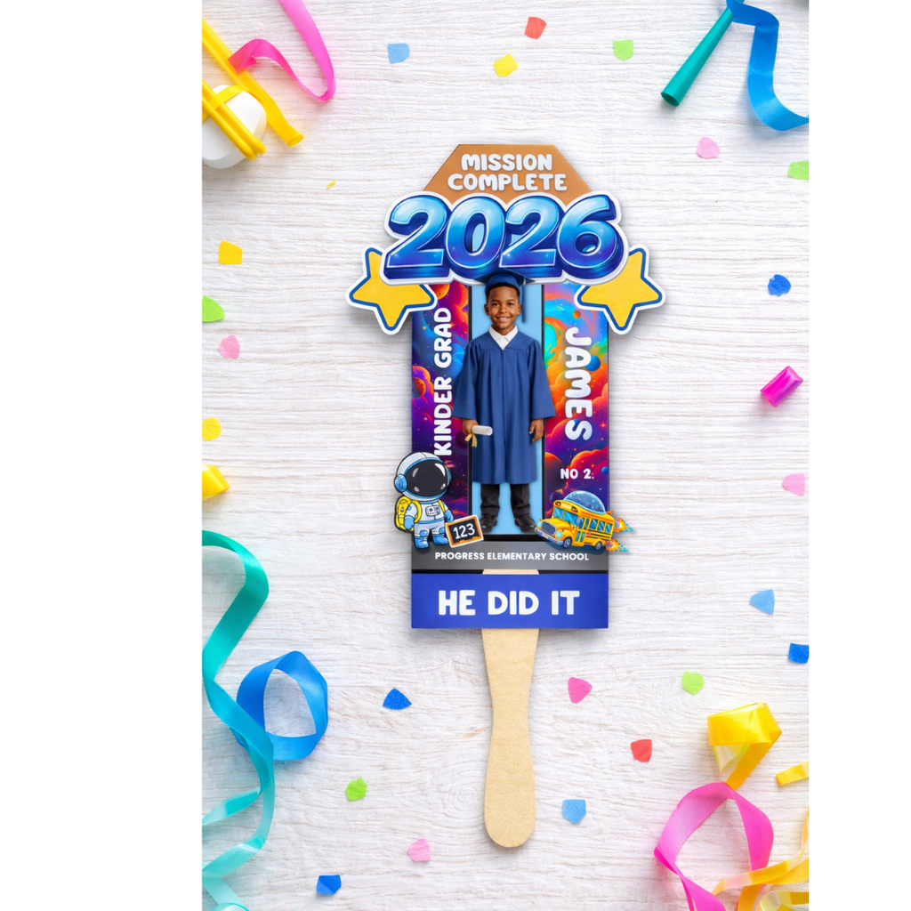 Pre-K Graduation Fan - Mission Accomplished Custom