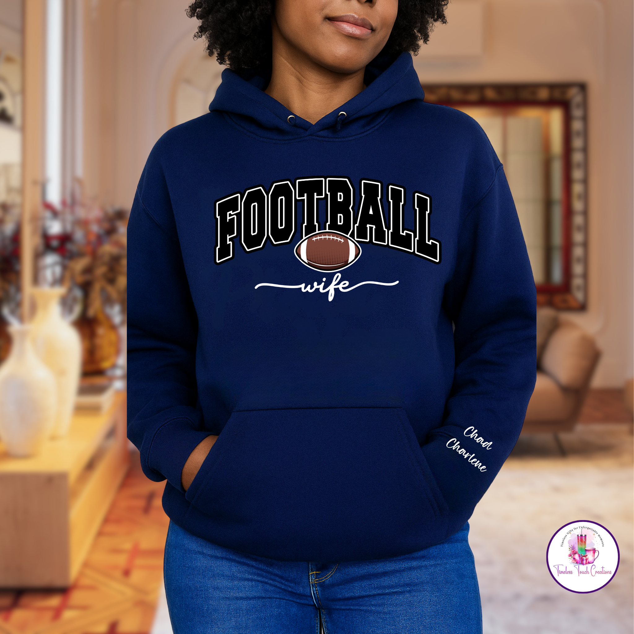 Football Family Custom Shirt, Personalized with 'Mama', 'Sister' 'Nana' or Any Family Member