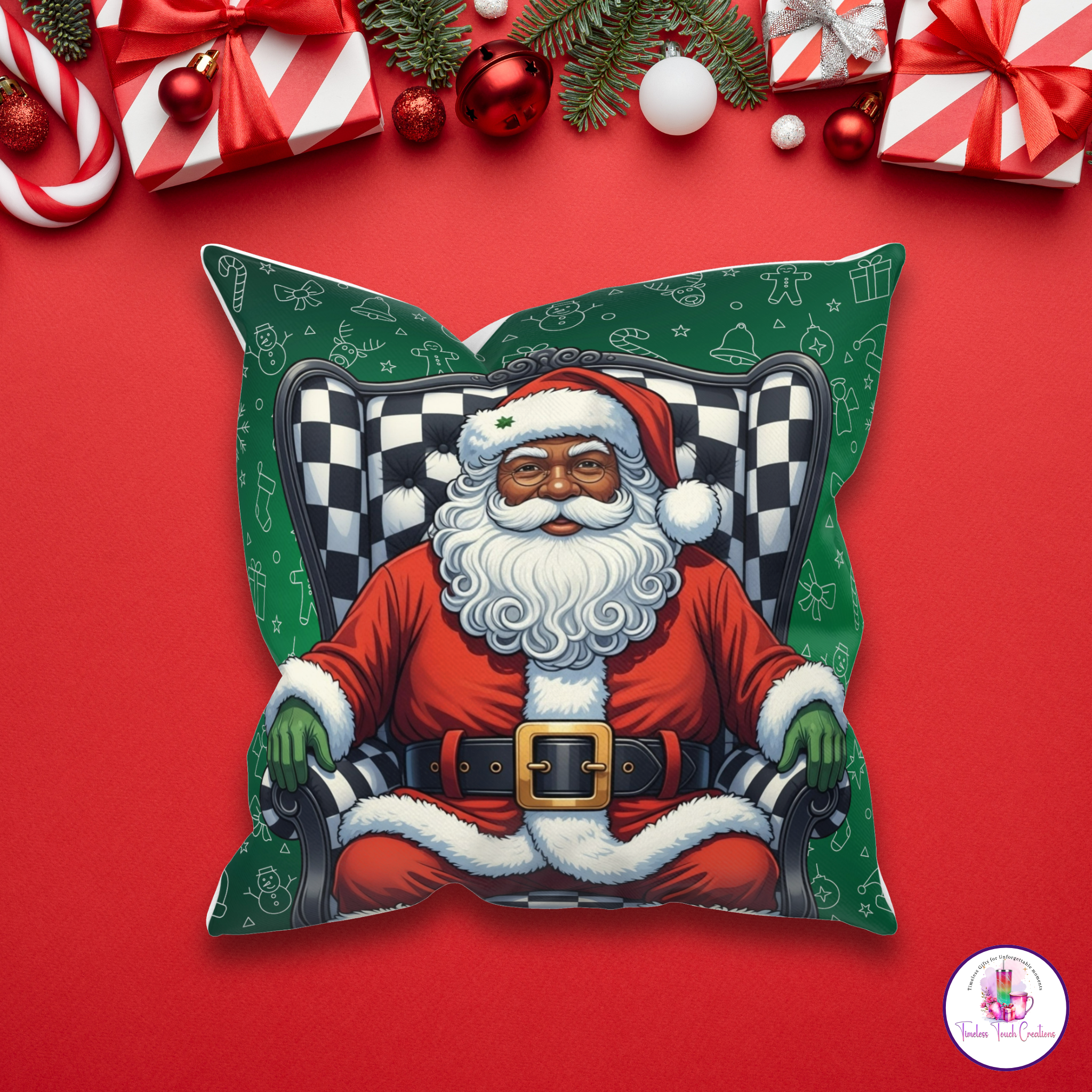 Custom Christmas Santa Pillowcase | Personalized Holiday Decorative Pillowcase with Santa Design for Christmas Decor