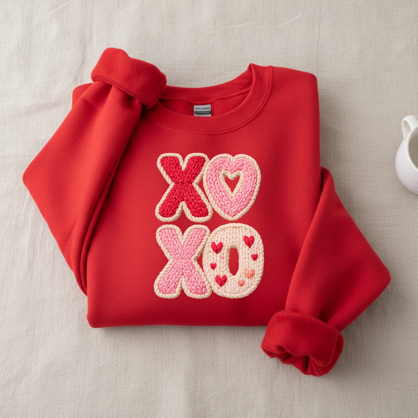 XOXO Faux Embroidery Tee & Sweatshirt