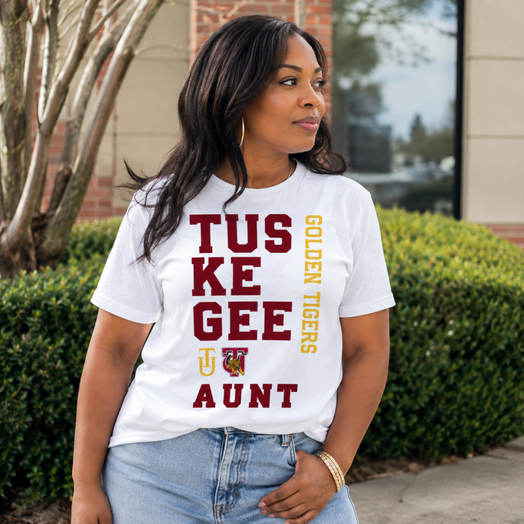 Tuskegee Golden Tigers Stacked Graphic | HBCU Family Pride Apparel