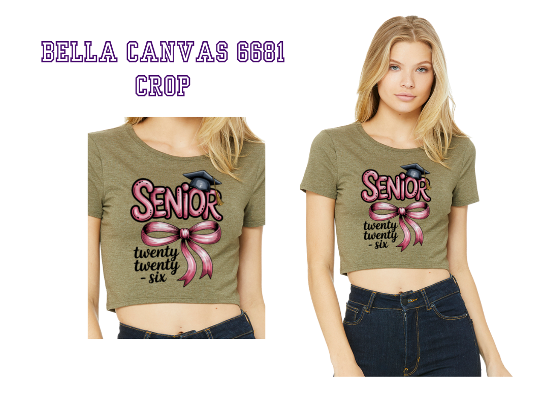 Class of 2026 Senior Shirt or Crop Top – Cute Graduation Tee for High School Girls