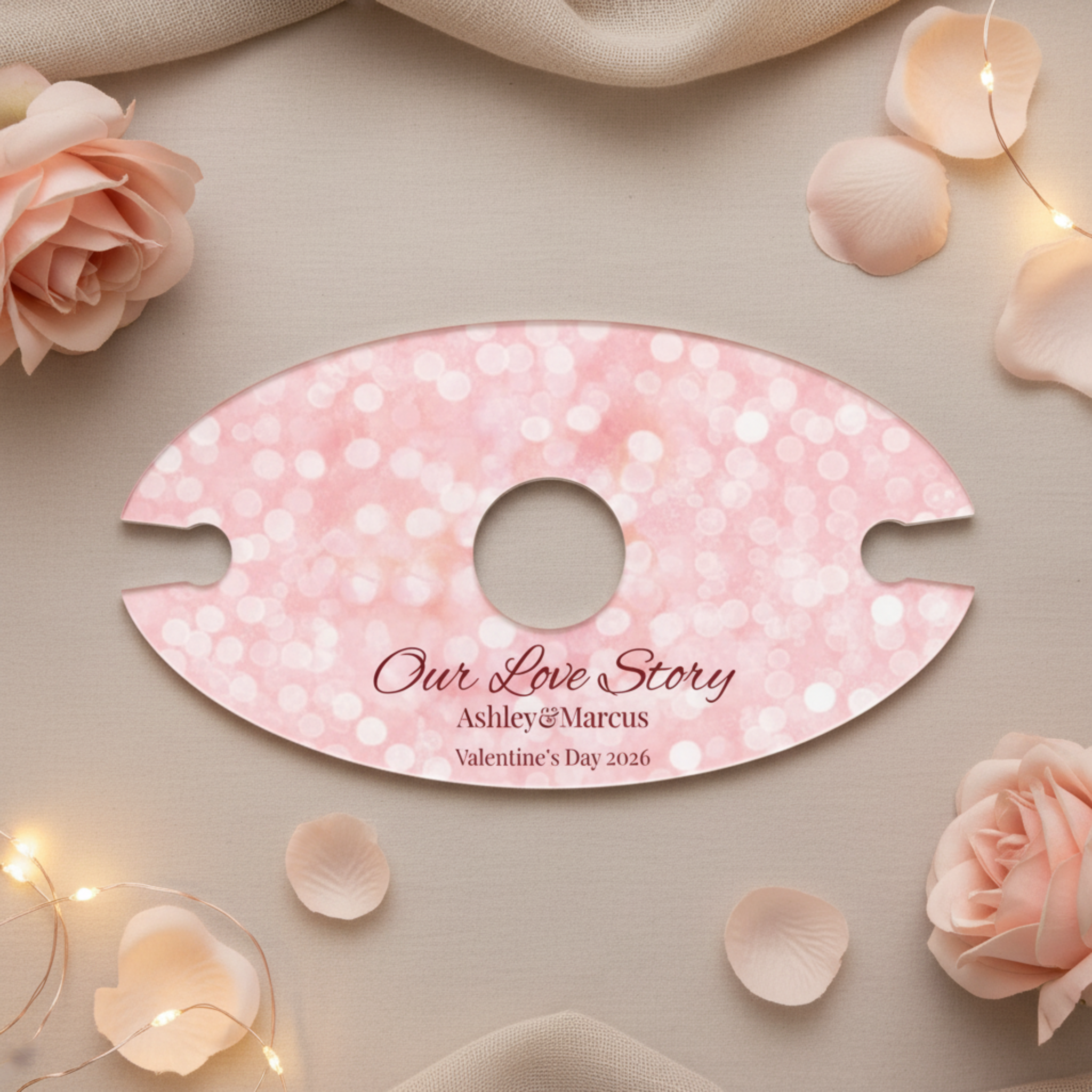 Personalized Wine Butler with Couples Names - Valentines Day Wine Carrier