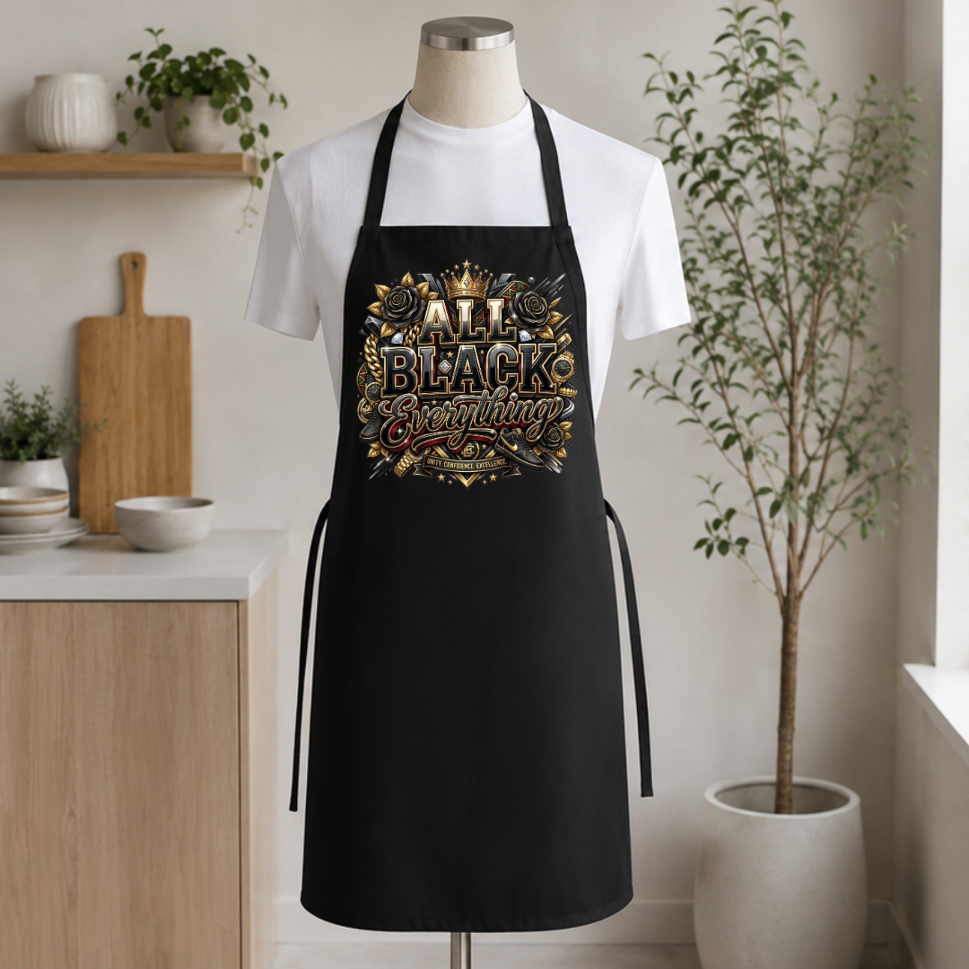 All Black Everything Apron | Black Pride Unity Confidence Excellence Apron Gift