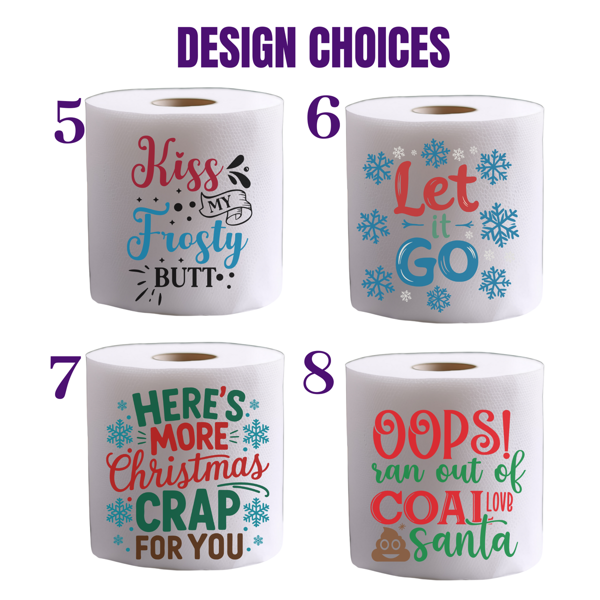 Funny Christmas Toilet Paper Gift | Holiday Gag Gift for White Elephant Parties