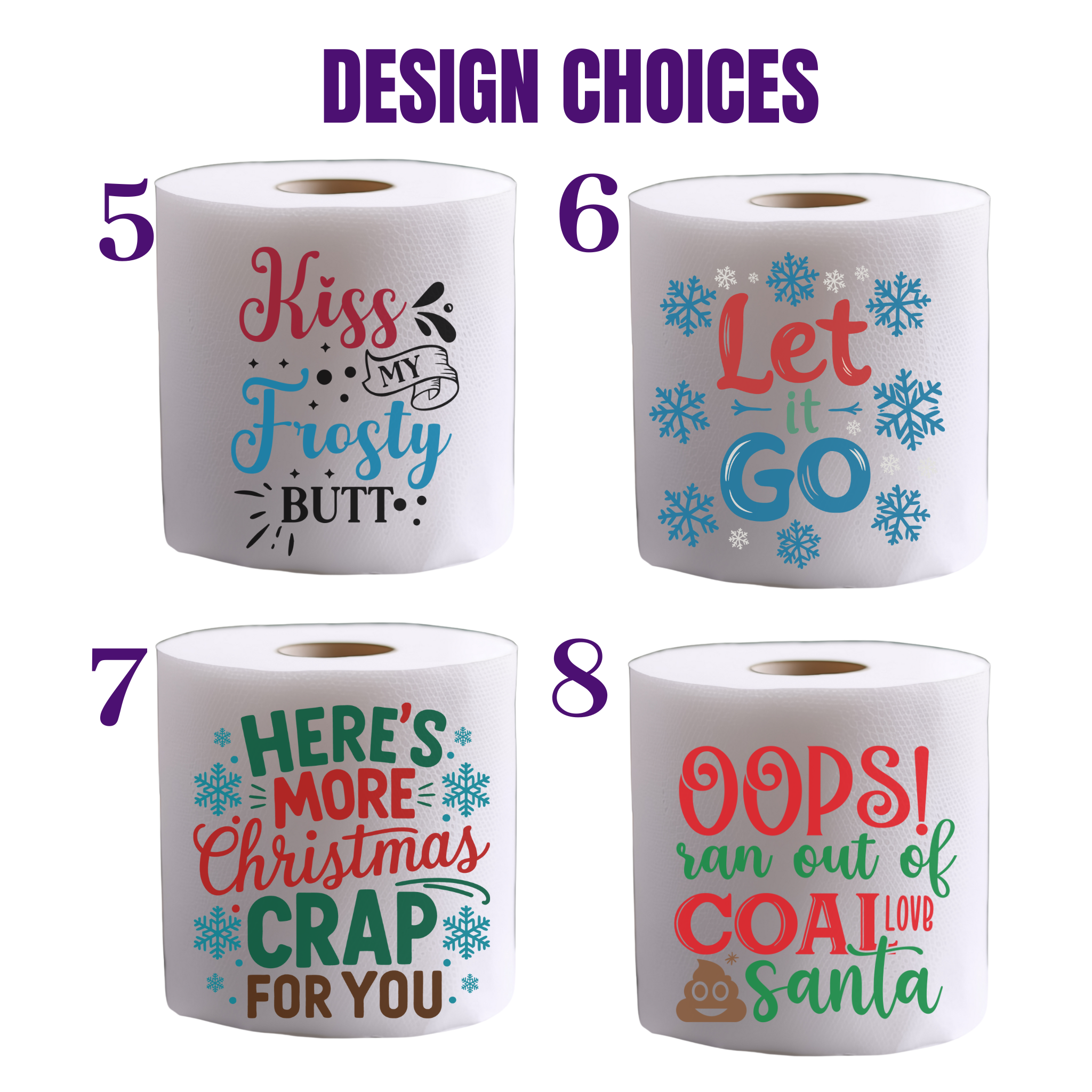 Funny Christmas Toilet Paper Gift | Holiday Gag Gift for White Elephant Parties