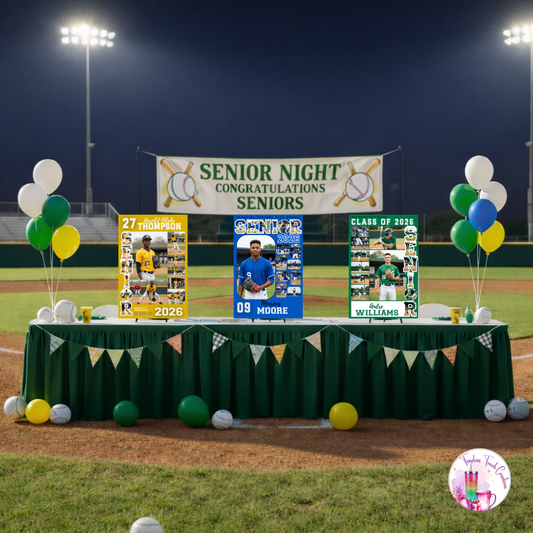 Senior Night Baseball Poster Template - Digital Download Customizable Senior Baseball Poster