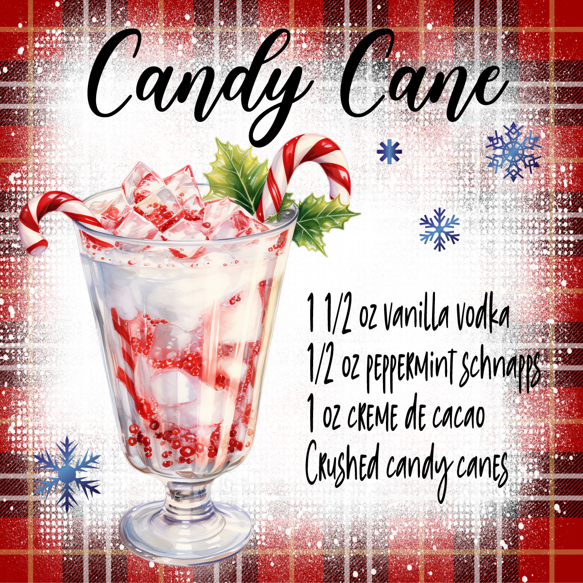 Holiday Coaster Christmas Drink Coasters for Home Bar and Kitchen Decor