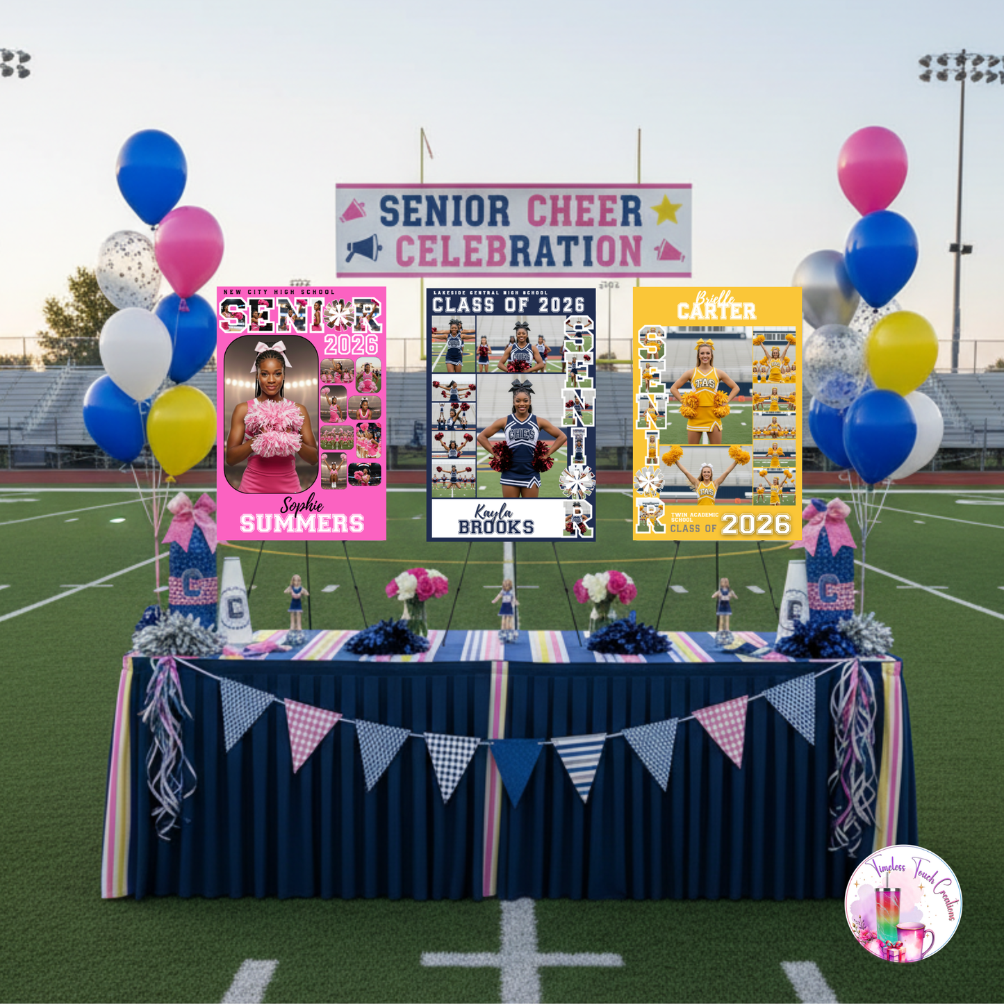 Senior Night Cheerleading Poster Template - Digital Download Customizable Senior Cheerleading Poster