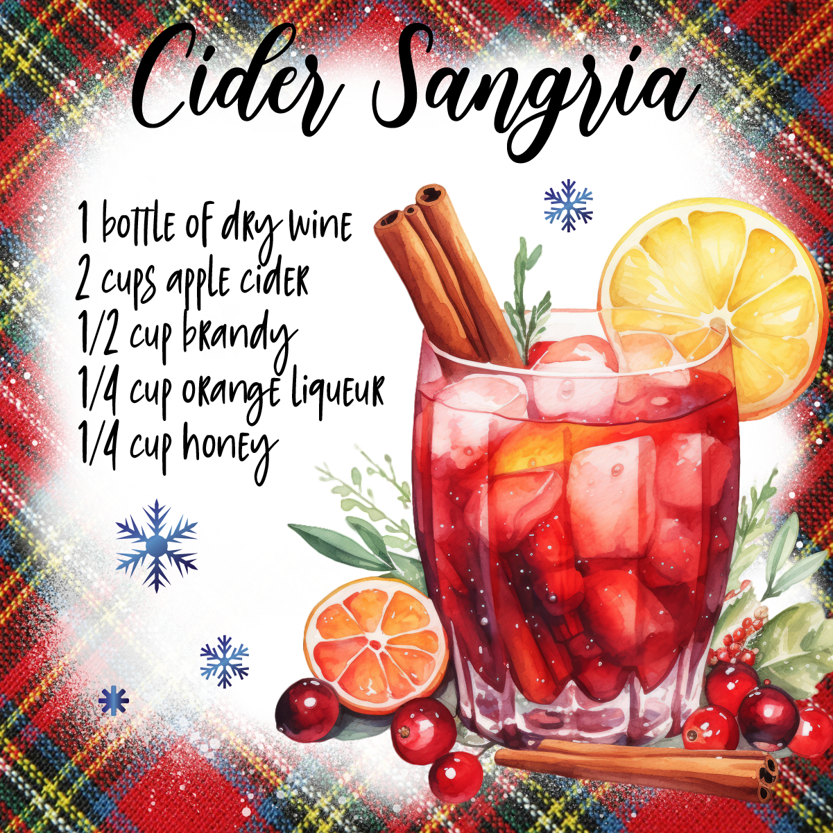 Holiday Coaster Christmas Drink Coasters for Home Bar and Kitchen Decor