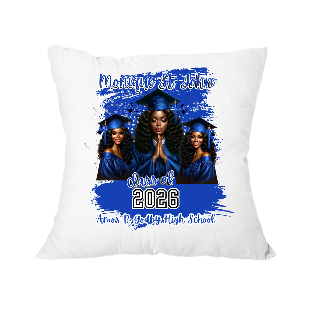 Graduation Pillow Case | Personalized Grad Gift and Keepsake Decor