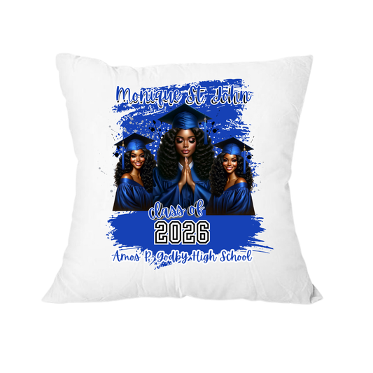 Graduation Pillow Case | Personalized Grad Gift and Keepsake Decor