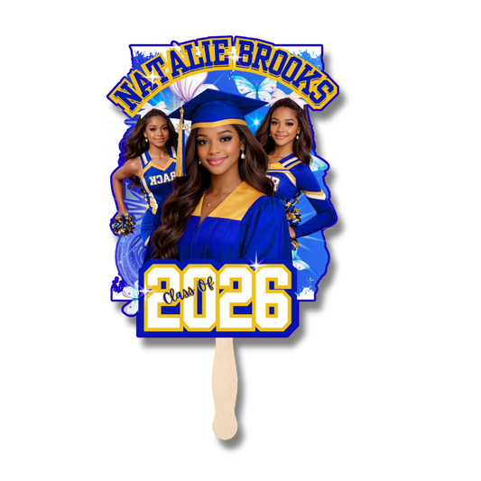 Personalized Graduation Fan Set of 6 | Custom Photo & Name