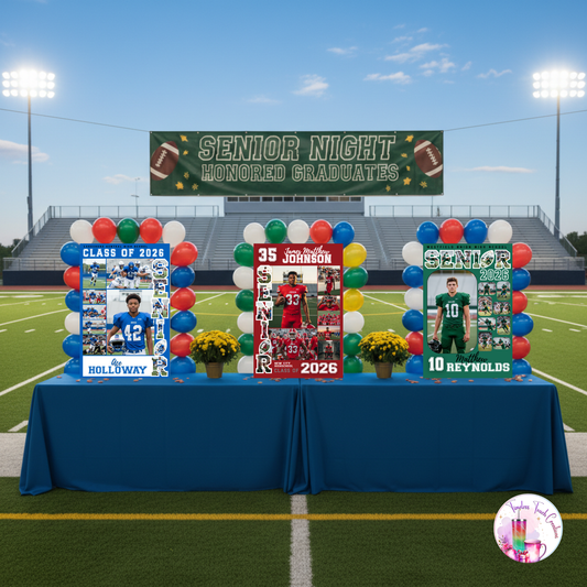 Senior Night Football Poster Template - Digital Download Customizable Senior Football Poster
