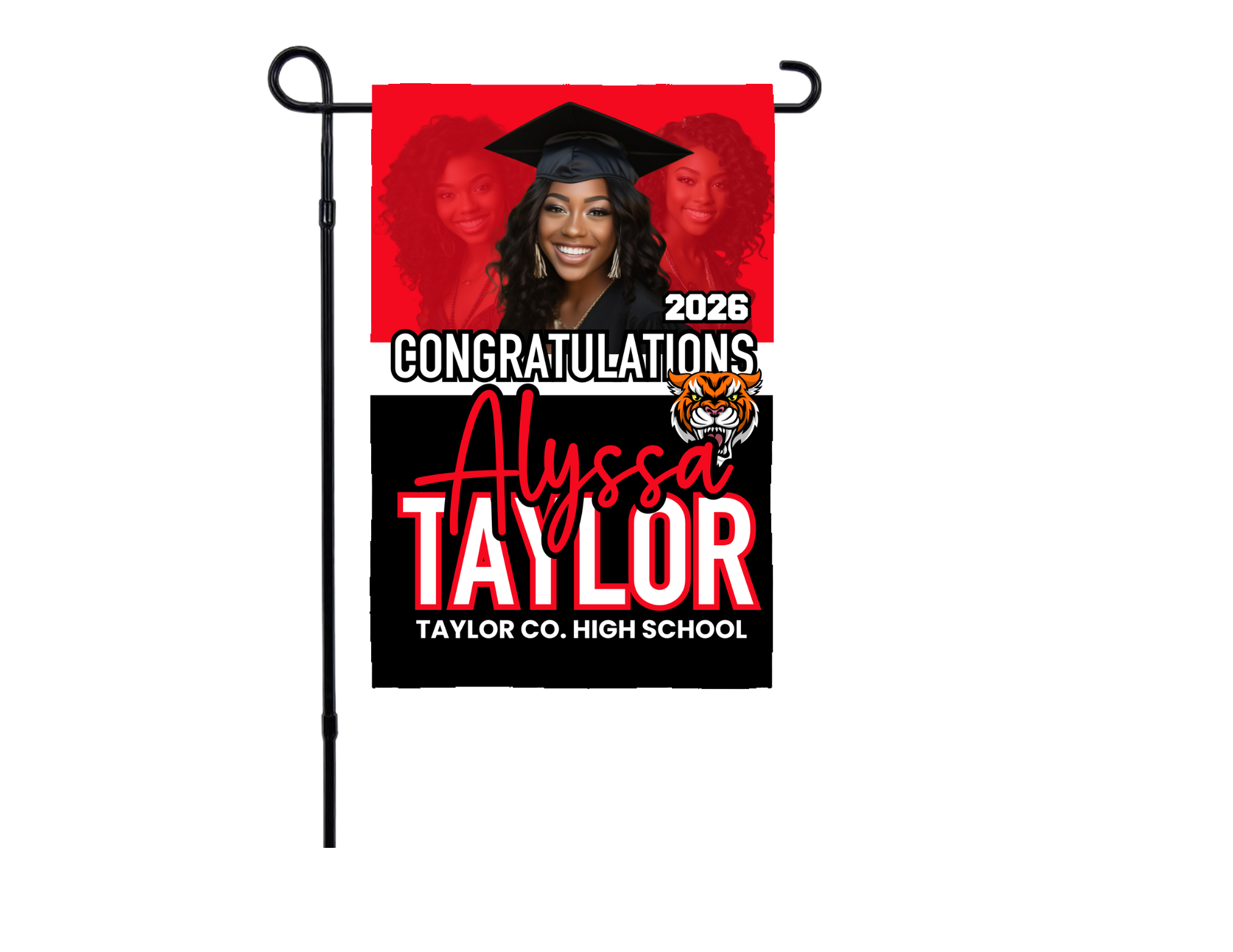 Custom Graduation Garden Flag with Graduate Photo