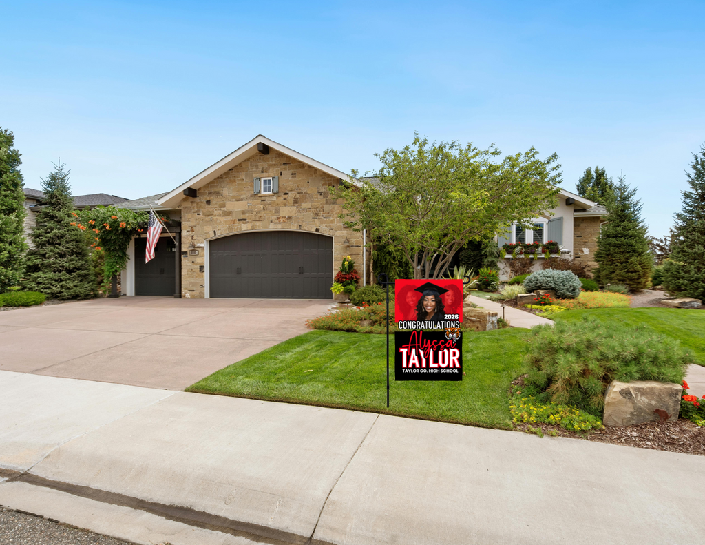 Custom Graduation Garden Flag with Graduate Photo