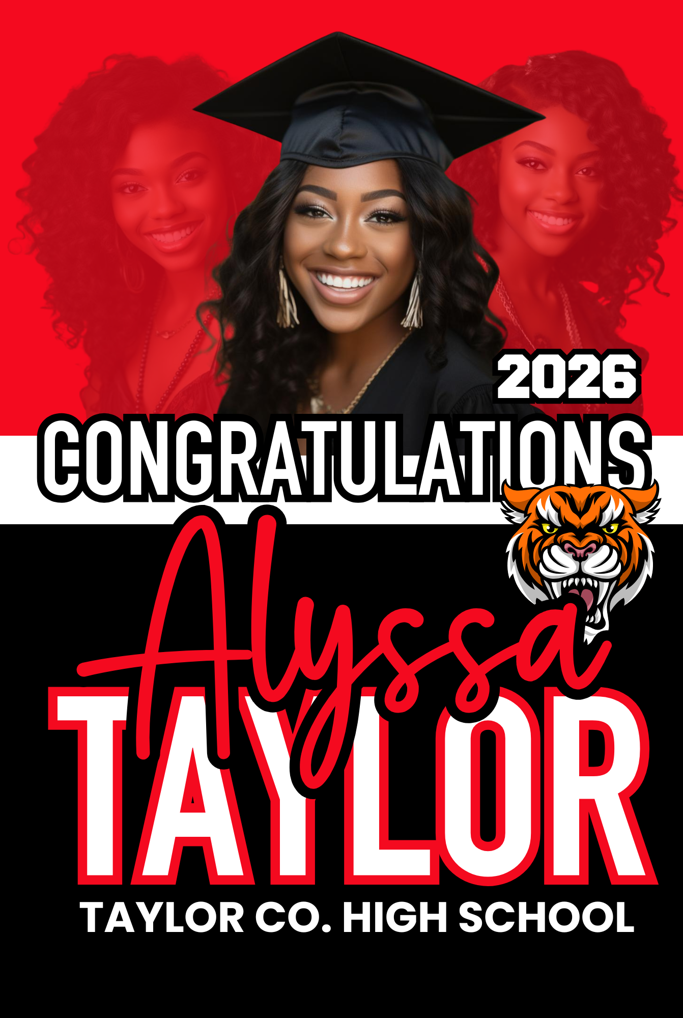 Custom Graduation Garden Flag with Graduate Photo