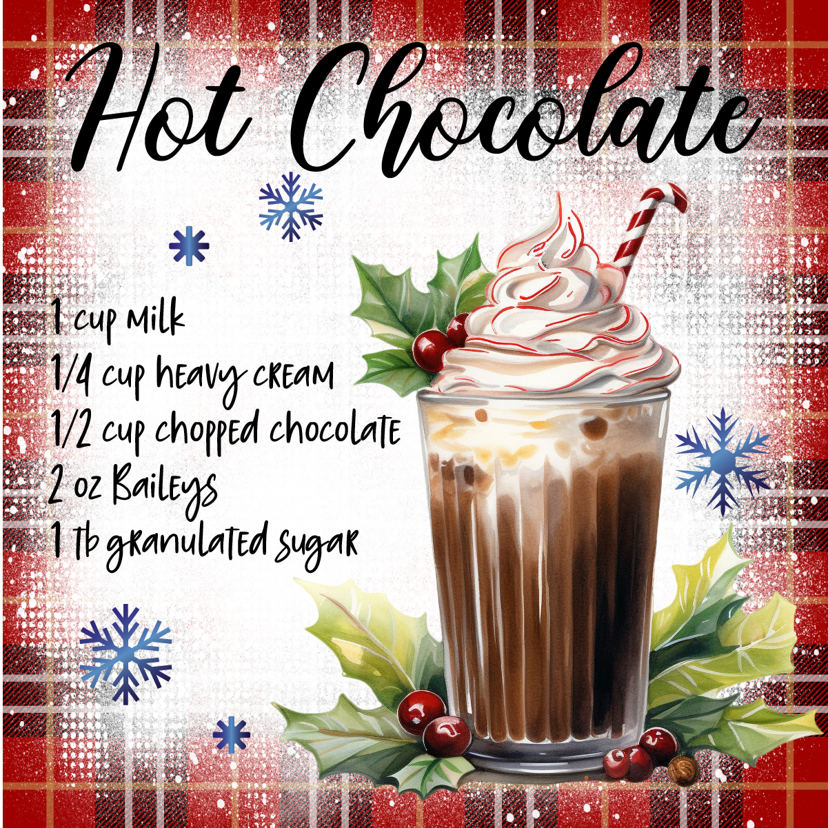 Holiday Coaster Christmas Drink Coasters for Home Bar and Kitchen Decor