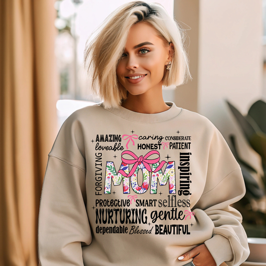 Mom Word Art Sweatshirt | Meaningful Mother's Day Gift