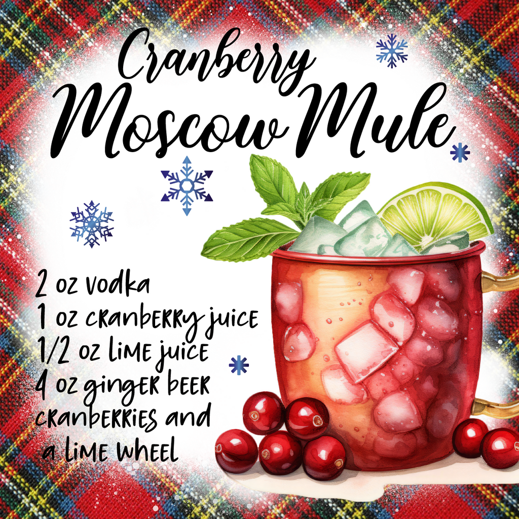 Holiday Coaster Christmas Drink Coasters for Home Bar and Kitchen Decor