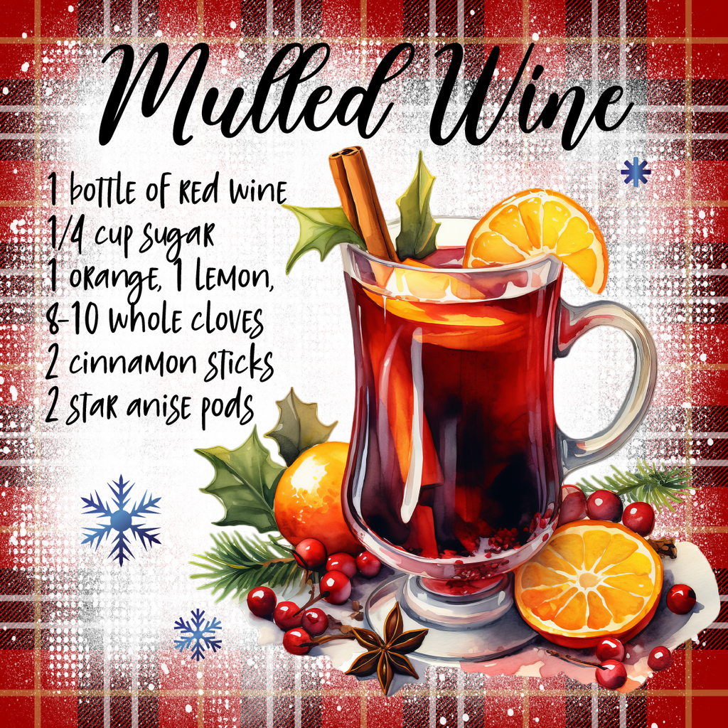 Holiday Coaster Christmas Drink Coasters for Home Bar and Kitchen Decor