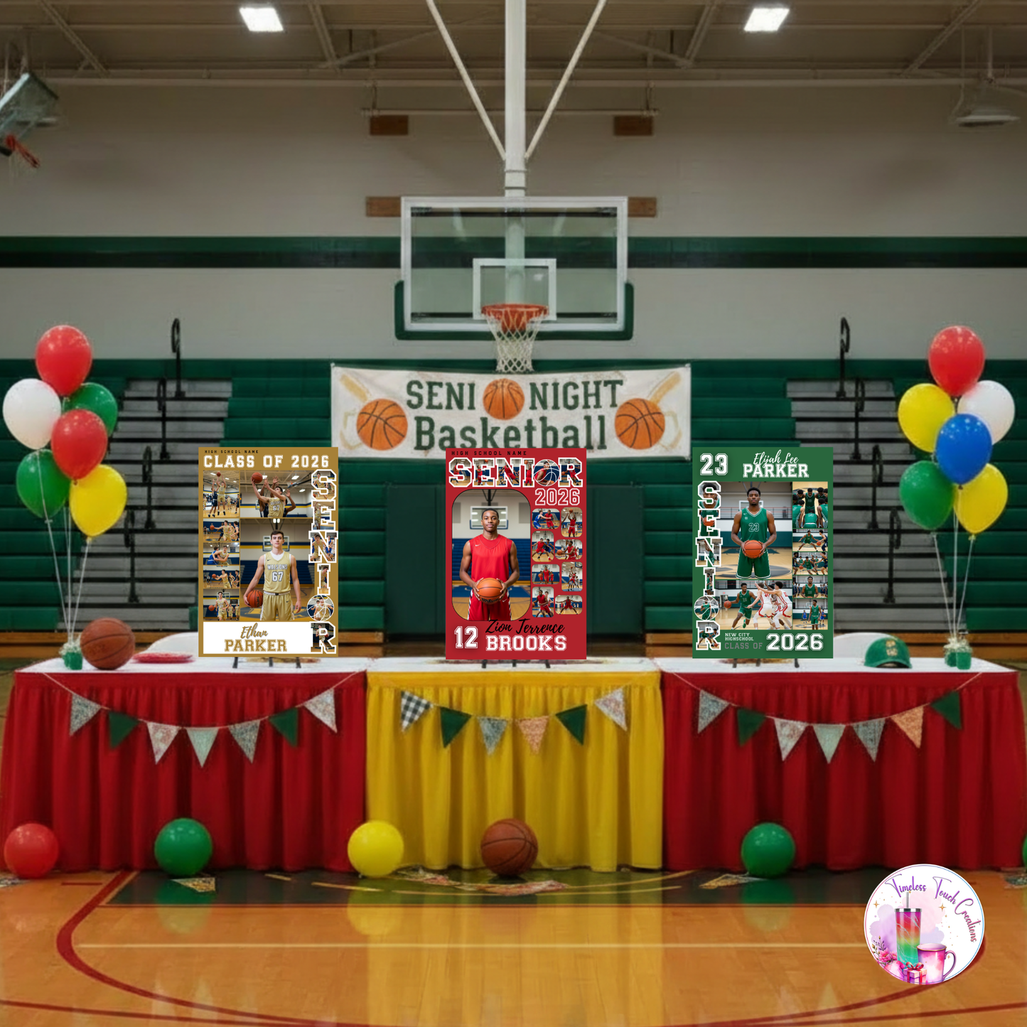 Personalized Basketball Senior Night Poster Custom Printed and Designed For You to Celebrate Your Senior Athlete