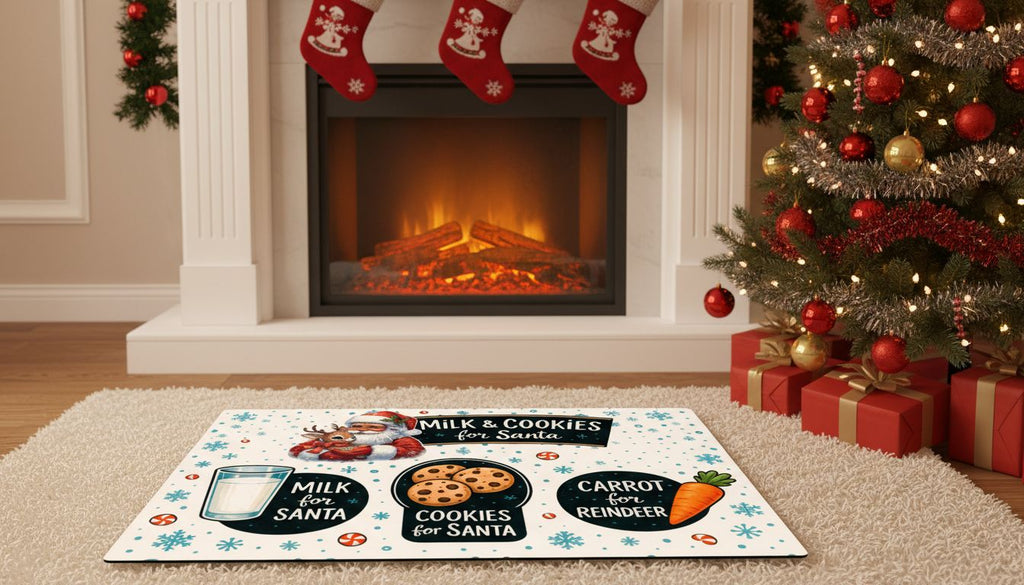 Milk and Cookies for Santa Christmas Placemat | Festive Holiday Table Mat