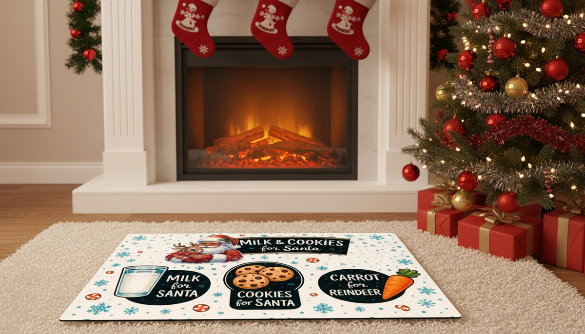 Milk and Cookies for Santa Christmas Placemat | Festive Holiday Table Mat